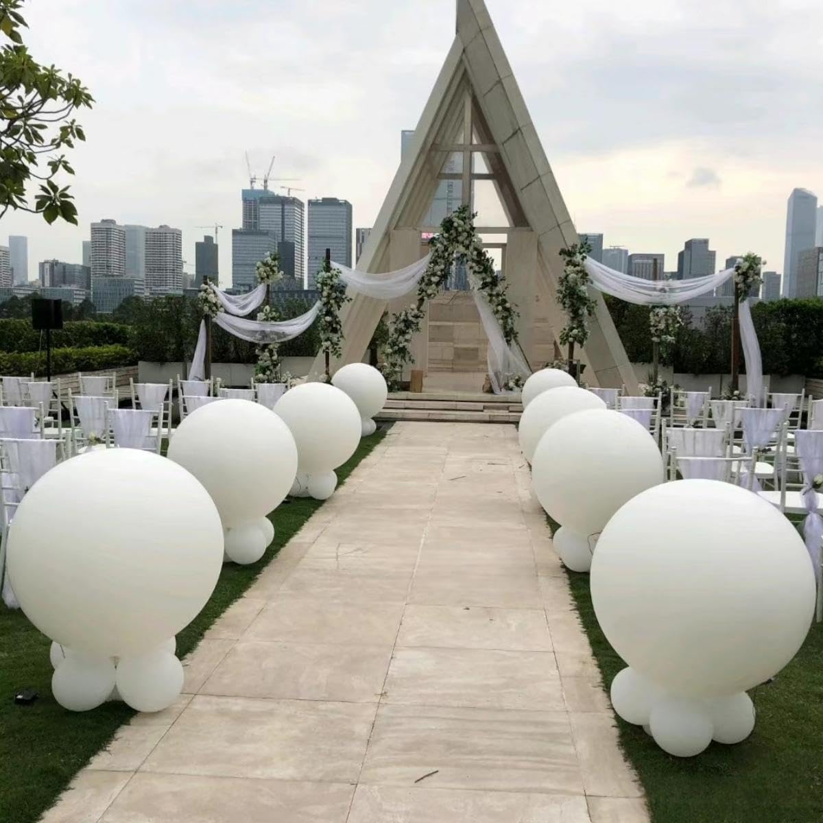 35 Pack White Balloons 36 Inch White Latex Party Large Balloon Bulk for Various Party Events Decorations