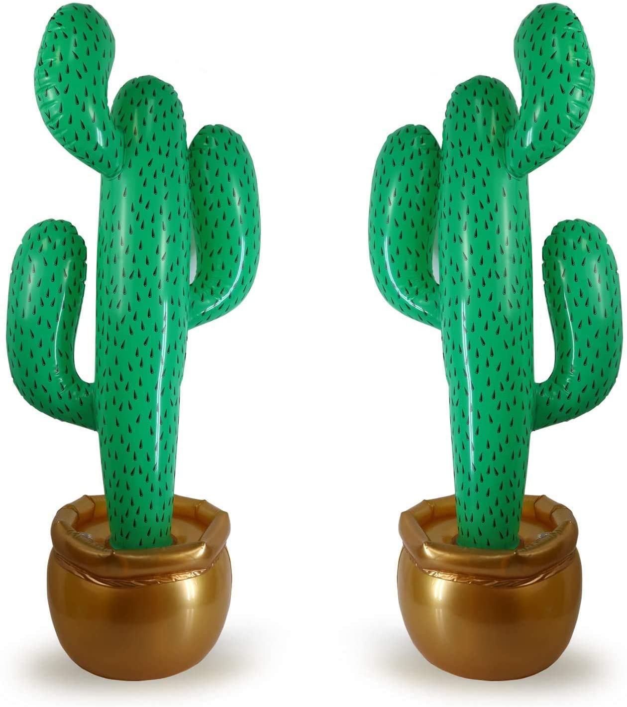 GiftExpress 2 Pack Inflatable 36" Cactus Prop Décor for Mexicano Fiesta Theme Party Decorations