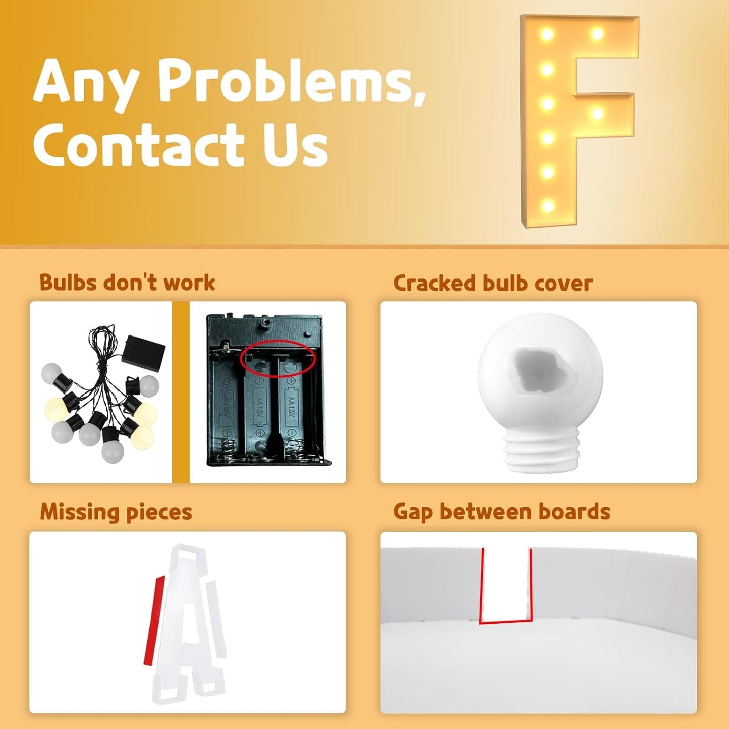 imprsv Marquee Light Up Letters, 3FT Mosaic Letters with Light for Baby Shower Graduation Party Decor, Large F for Engagement Wedding Party Decorations (Need to Assemble)