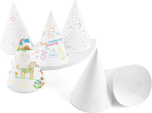 CANREVEL Party Hats for Kids and Adults, Birthday Party Headwear Supplies, Cone Hats Bulk for Girls Boy Women Men