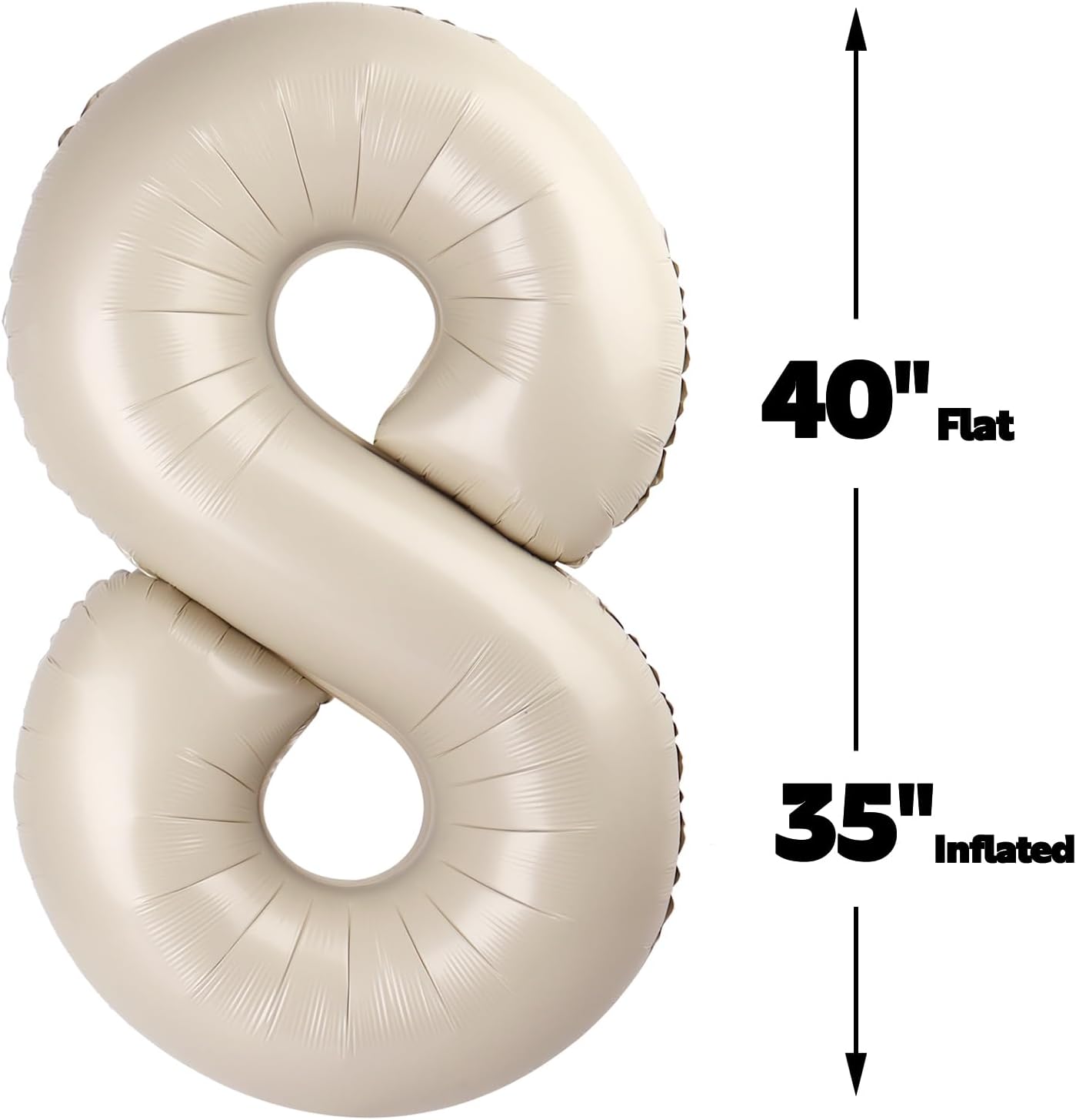 Cream White Foil Number 28 82 Balloon 40 Inch, Helium Mylar 28 82 Numbers Birthday Balloons, 28 82 Cream White Women Men Anniversary Graduations Party Supplies