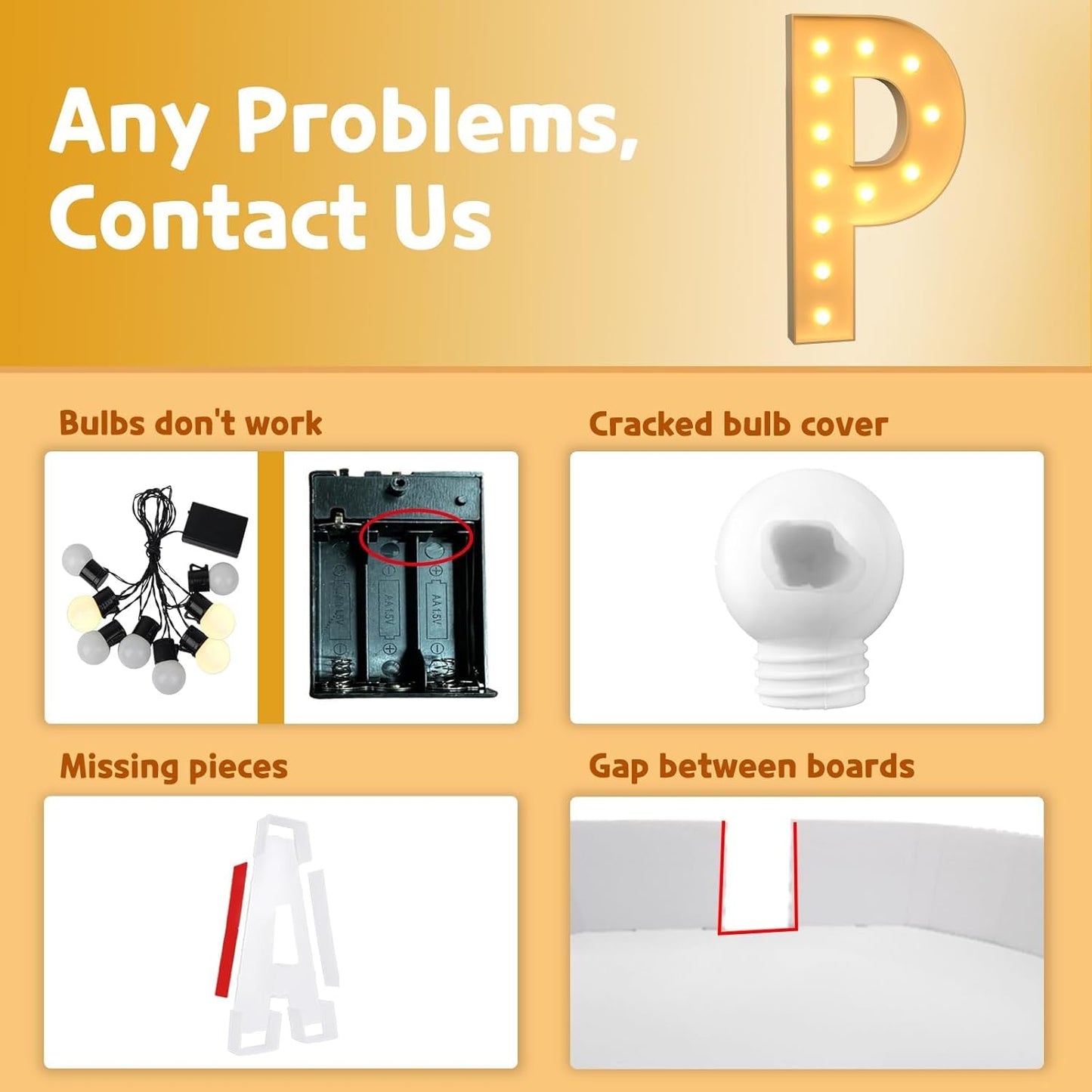 imprsv Marquee Light Up Letters, 4FT Mosaic Letters with Light for Baby Shower Graduation Party Decor, Large P for Engagement Wedding Party Decorations (Need to Assemble)