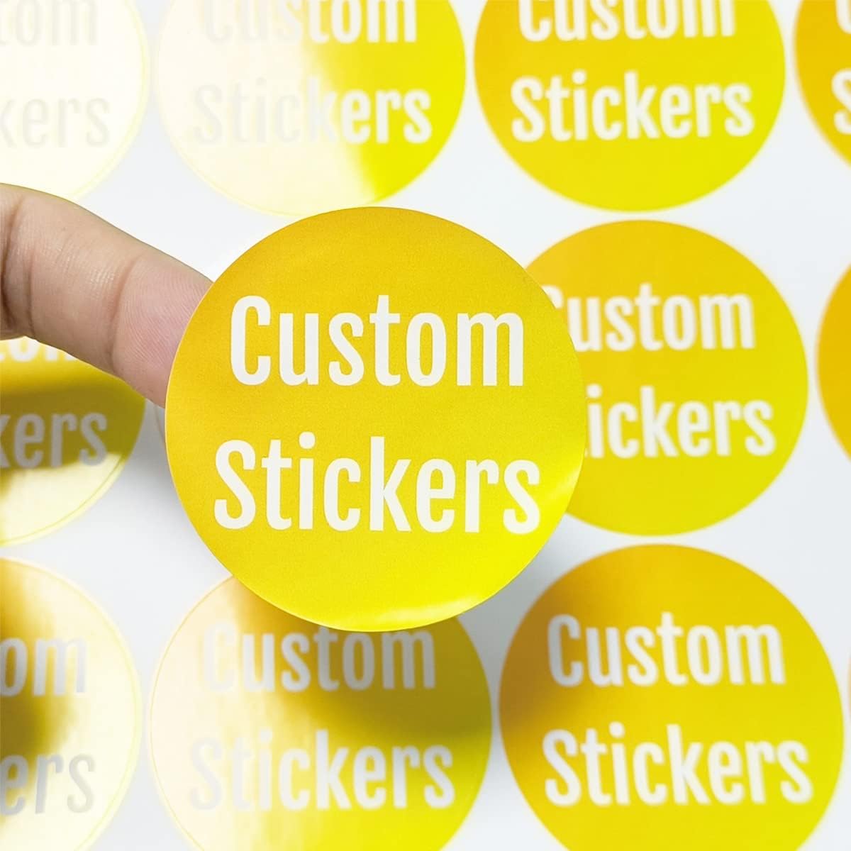 100-500 Custom Stickers Personalized Labels, Customized Stickers with Any Image Logo and Text. Custom Stickers for Business Logo Labels,etc. (Square,3.5 Inch)