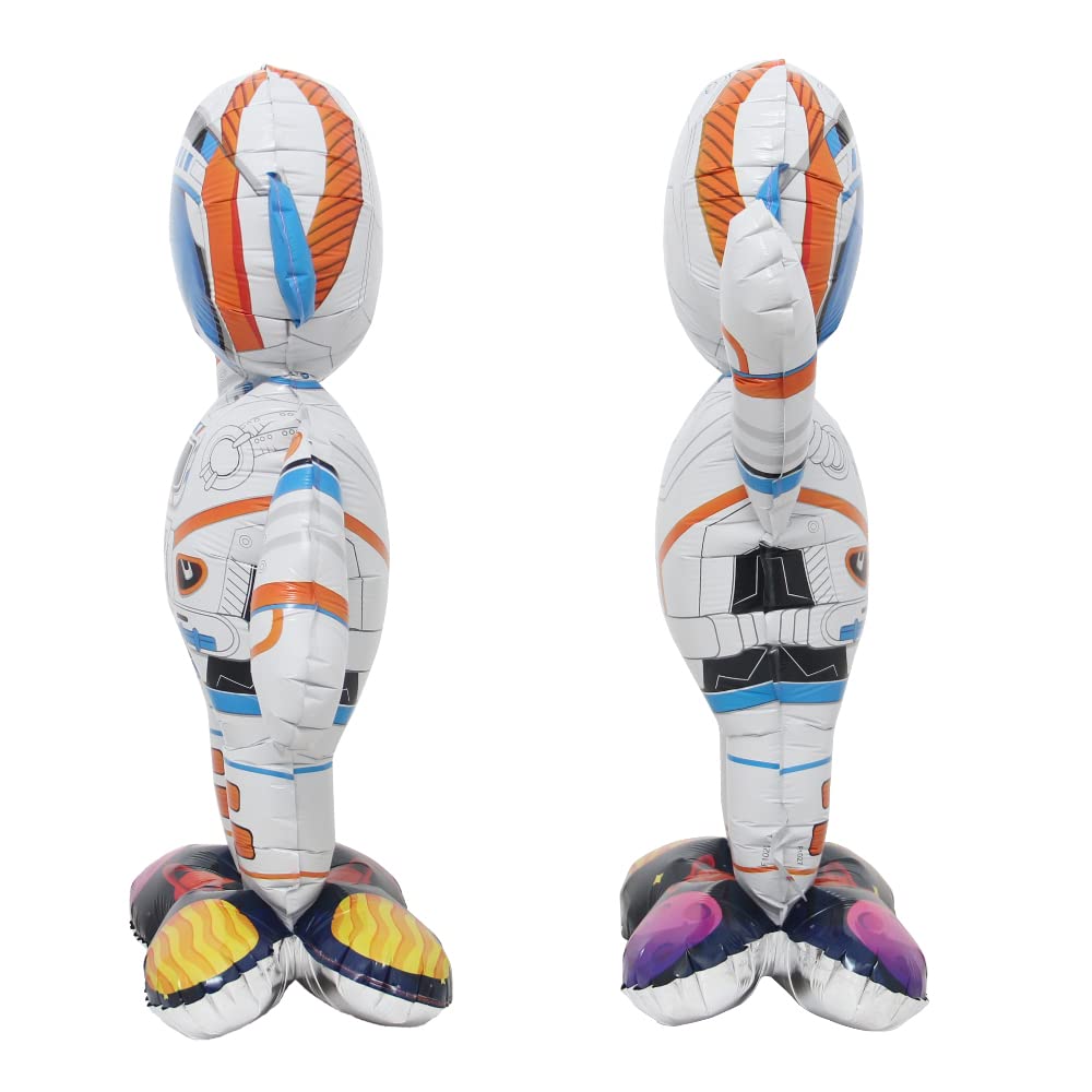 Inflatable Spaceman Astronaut Balloons Base Standing Foil Balloon Boys Space Theme Birthday Party