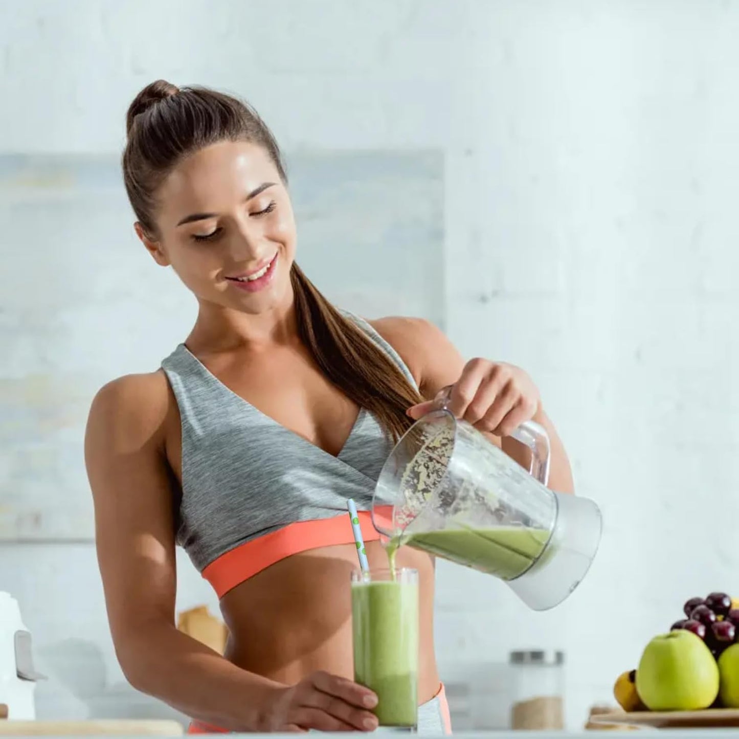 YAOSHENG [100 Pack] Pink & Gold Paper Straws Disposable, 100% Biodegradable Multi-Pattern Party Straws For Birthday, Wedding and Holiday Decoration (Bright Green Series)