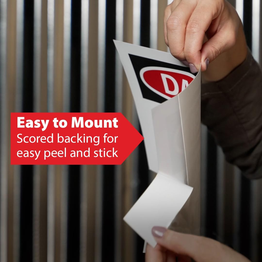 Custom OSHA Style Danger Sign 10" x 14" Adhesive Vinyl Sign, Customizable "Your Text Here", by AccuformNMC Made in USA