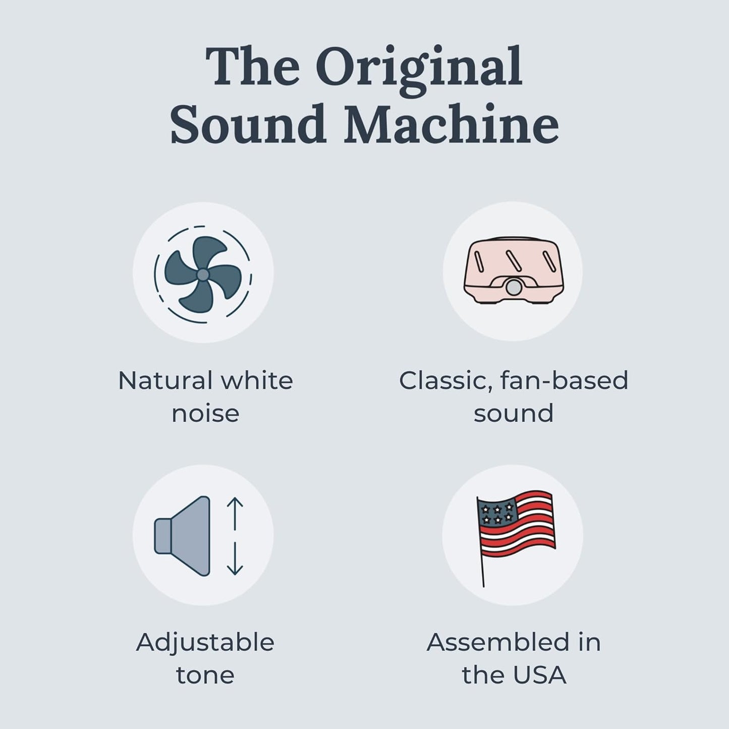 Yogasleep Dohm Uno White Noise Sound Machine, Natural Pink Noise from a Real Fan, Adjustable Tone & Noise Canceling for Office Privacy & Meditation, Sleep Aid for Travel, Baby & Adults (Pink)