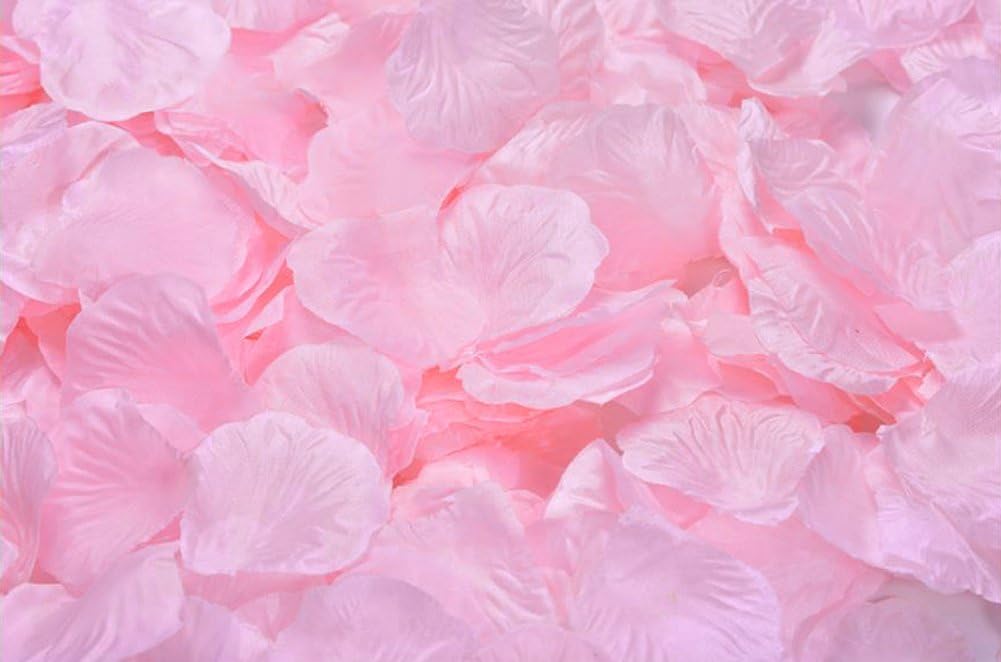 ocharzy 1000 PCS Rose Petals Fake Rose Petals for Romantic Night, Wedding Flower Decoration, Party, Events (Light Pink)