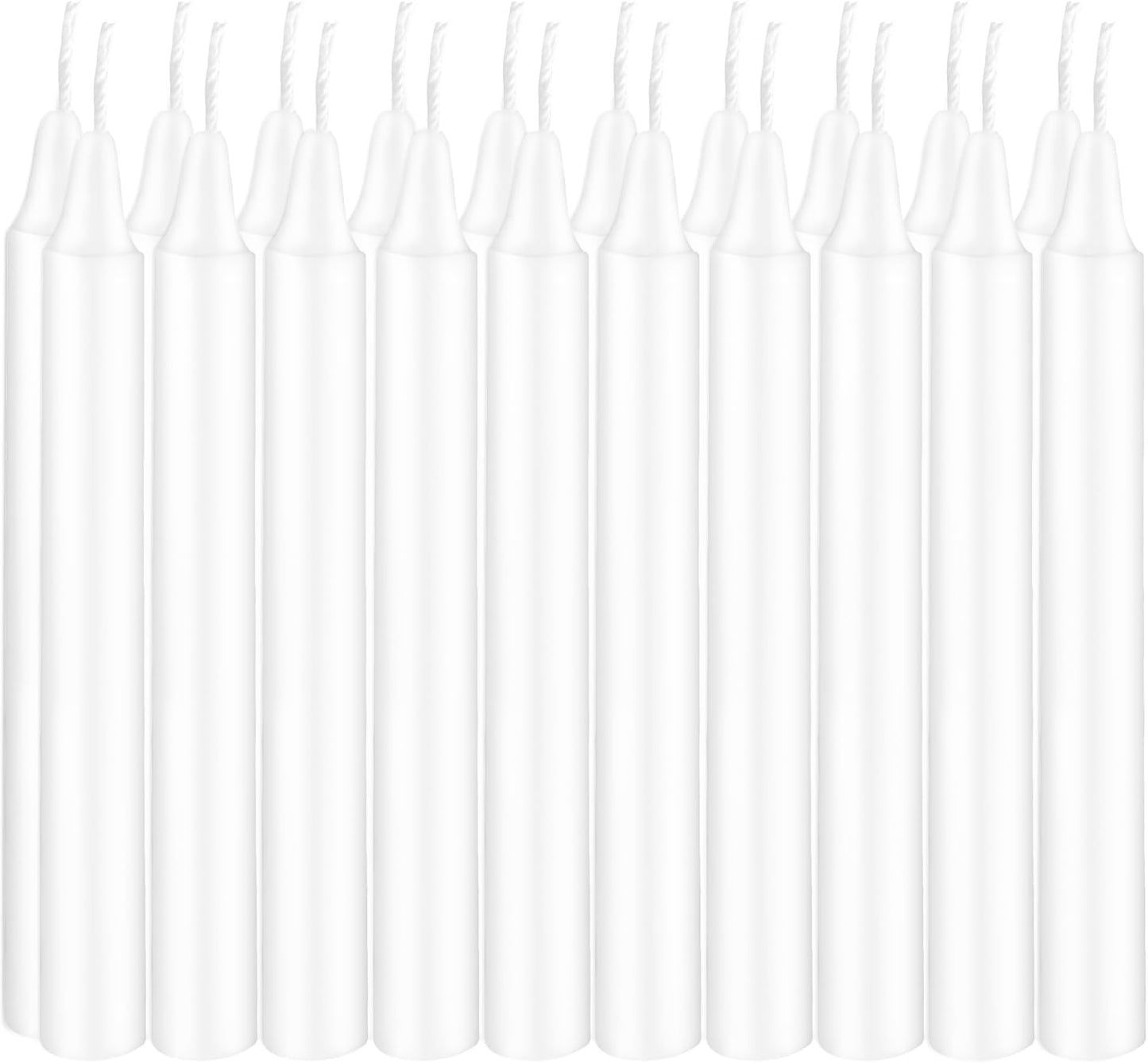 Set of 20 White Spell & Chime – Premium Mini Taper Candles for Rituals, Prayer, Birthdays, Meditation, Altar - 4 Inch Tall, Unscented (White)