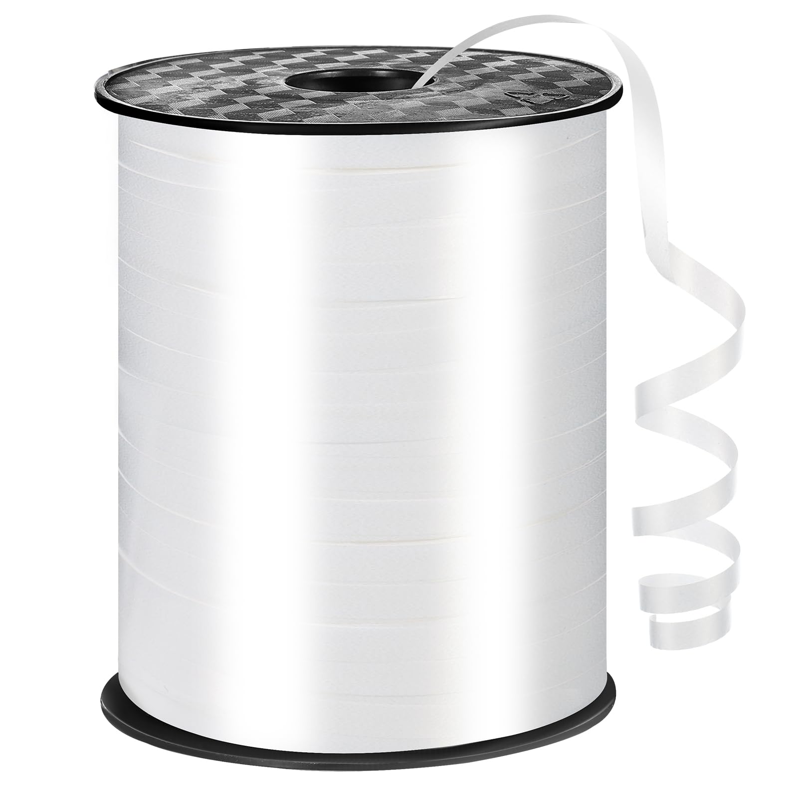 woric White Curling Ribbon 600 Yards, 1/5 Inch Balloon String Ribbon