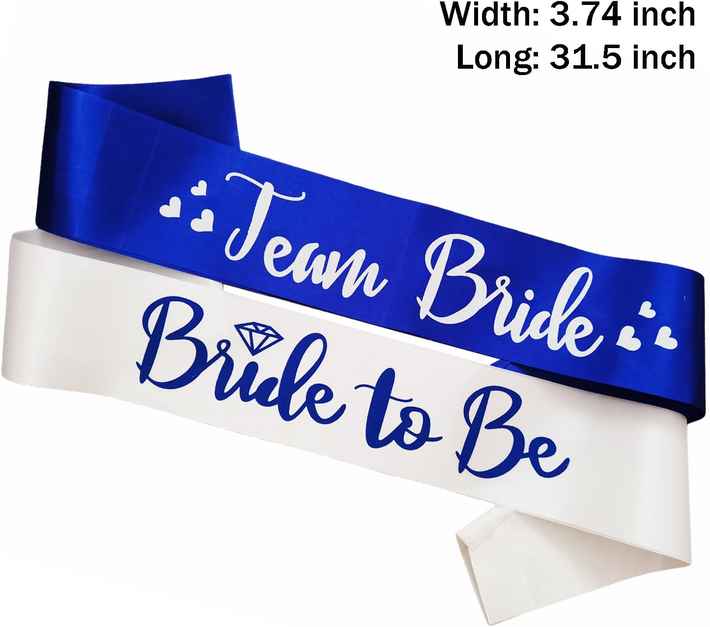 7 Pack Bachelorette Sashes Royal Blue, 1 White Bride to Be Sash and 6 Team Bride Sashes Bridal Shower Sash Fun Bridesmaid Sashes for Bachelorette Wedding Party