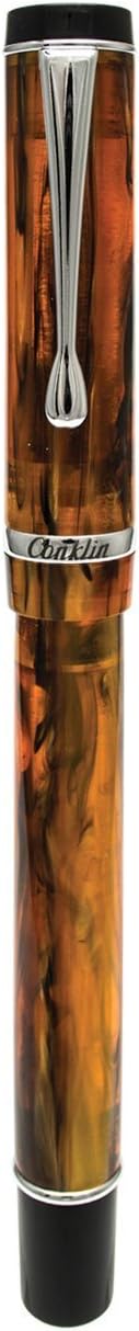 Conklin Duragraph Fountain Pen Amber - Medium Nib, Elegant Writing Tool with Warm Amber Finish