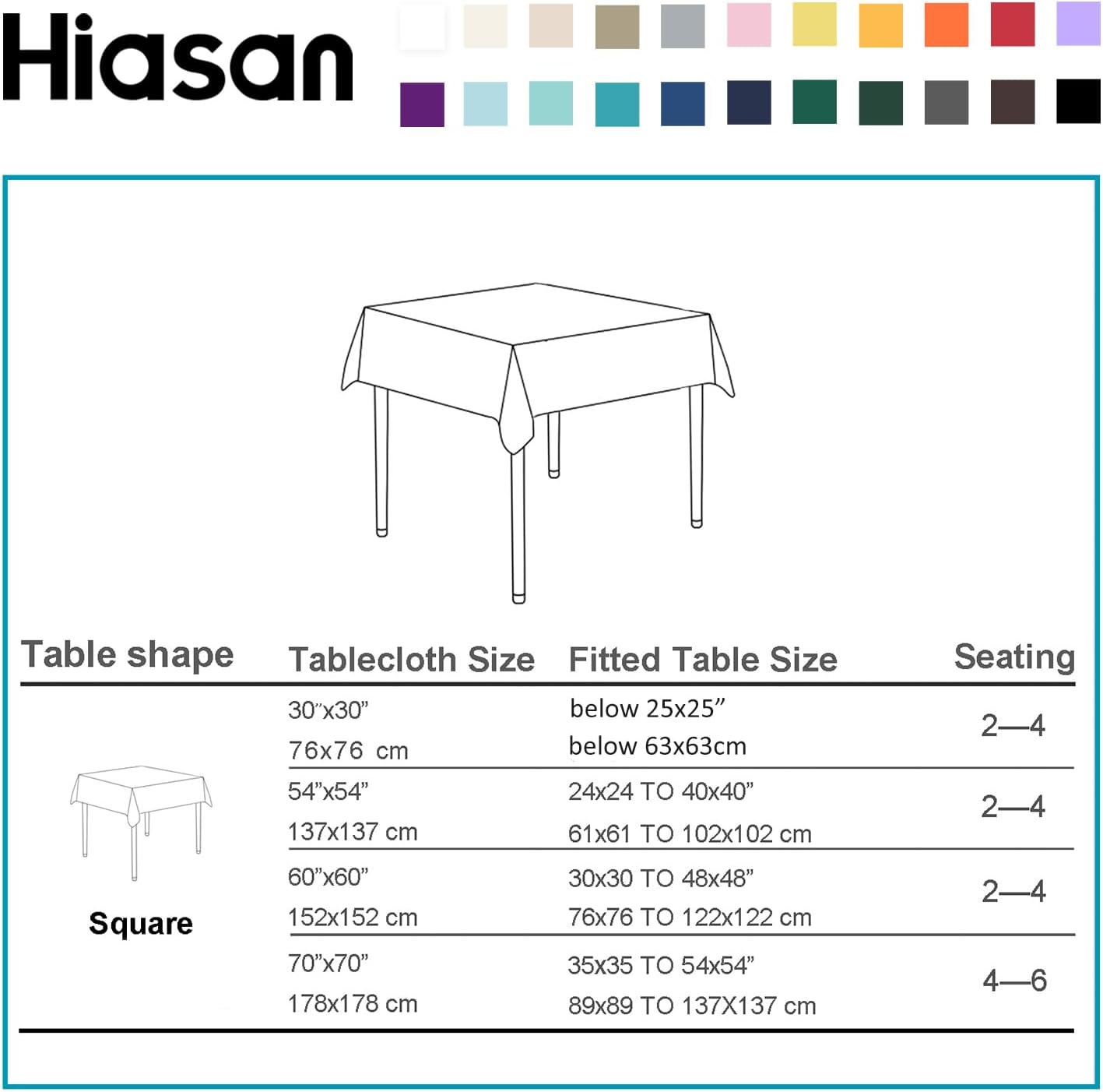 Hiasan Red Tablecloth Square - Wateproof and Spillproof Kitchen Christmas Washable Polyester Table Cloth for Dining Room, 30 x 30 Inch