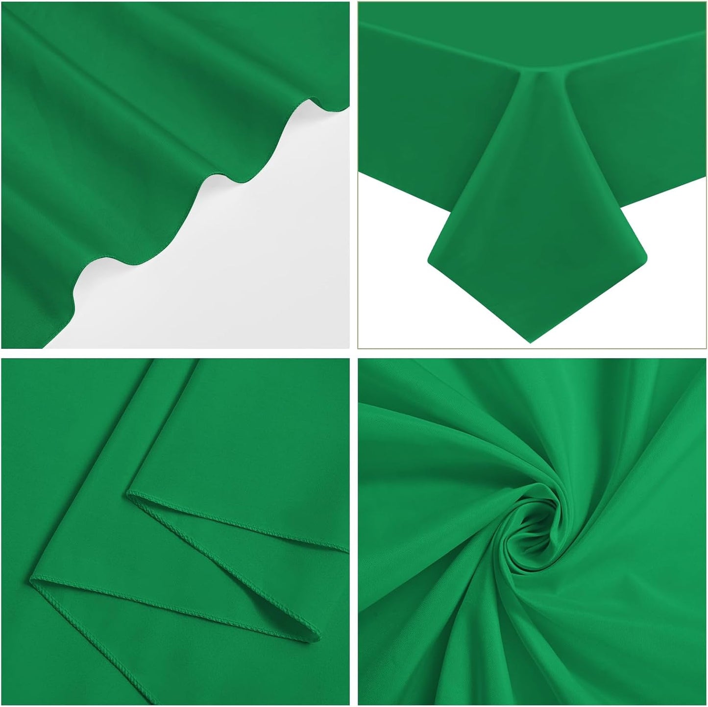 6 Pack Green Tablecloths for 6ft Rectangle Tables 60 x 102 Inch - Polyester Table Cover Stain and Wrinkle Resistant Washable Fabric Table Clothes for Wedding Party Banquet Reception Restaurant
