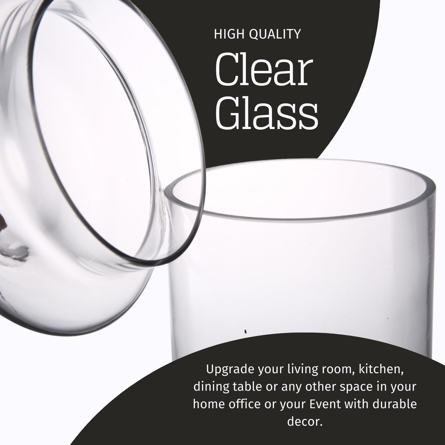 Set of 3 Apothecary Jars Glass, Apothecary Jars with Lids Bathroom, Clear Candy Jar Set, Decorative Jar for Party, Wedding and Home Decor (Height: 11", 8.5", 7.5"; Diameter: 5")