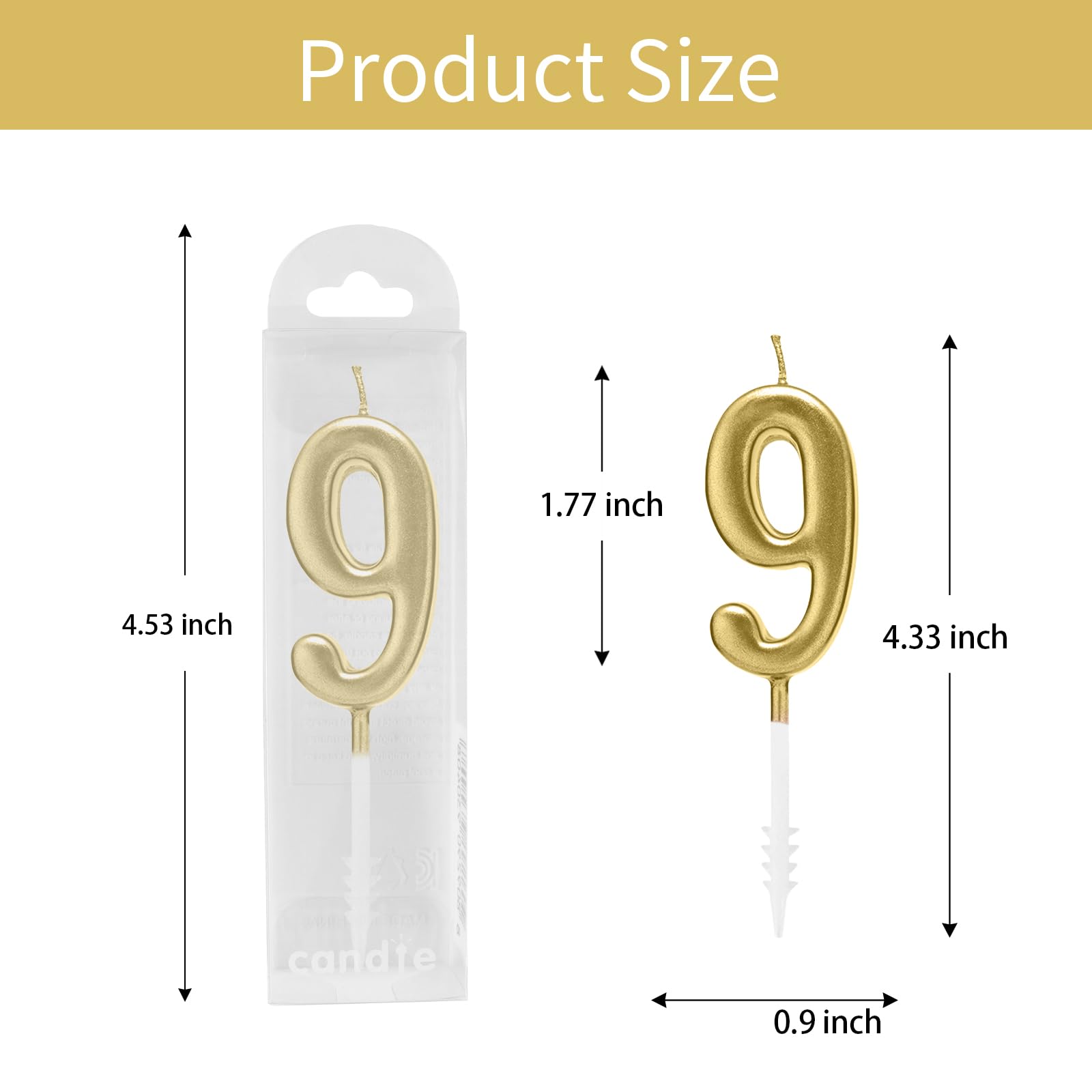 Beanlieve 10-Pieces Numeral Birthday Candles - Cake Numeric Candles Number 0 1 2 3 4 5 6 7 8 9,Used