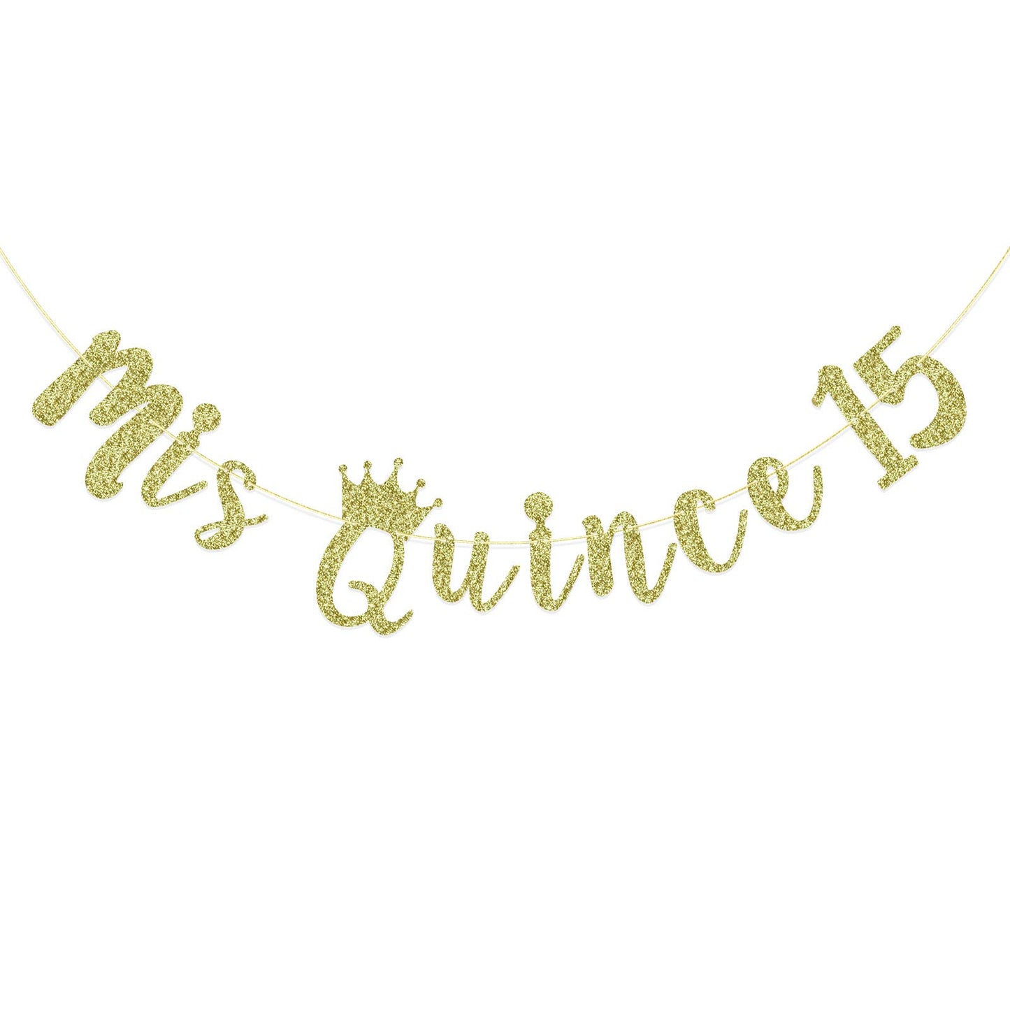 Qttier Mis Quince 15 Banner, 15th Birthday Party Decorations
