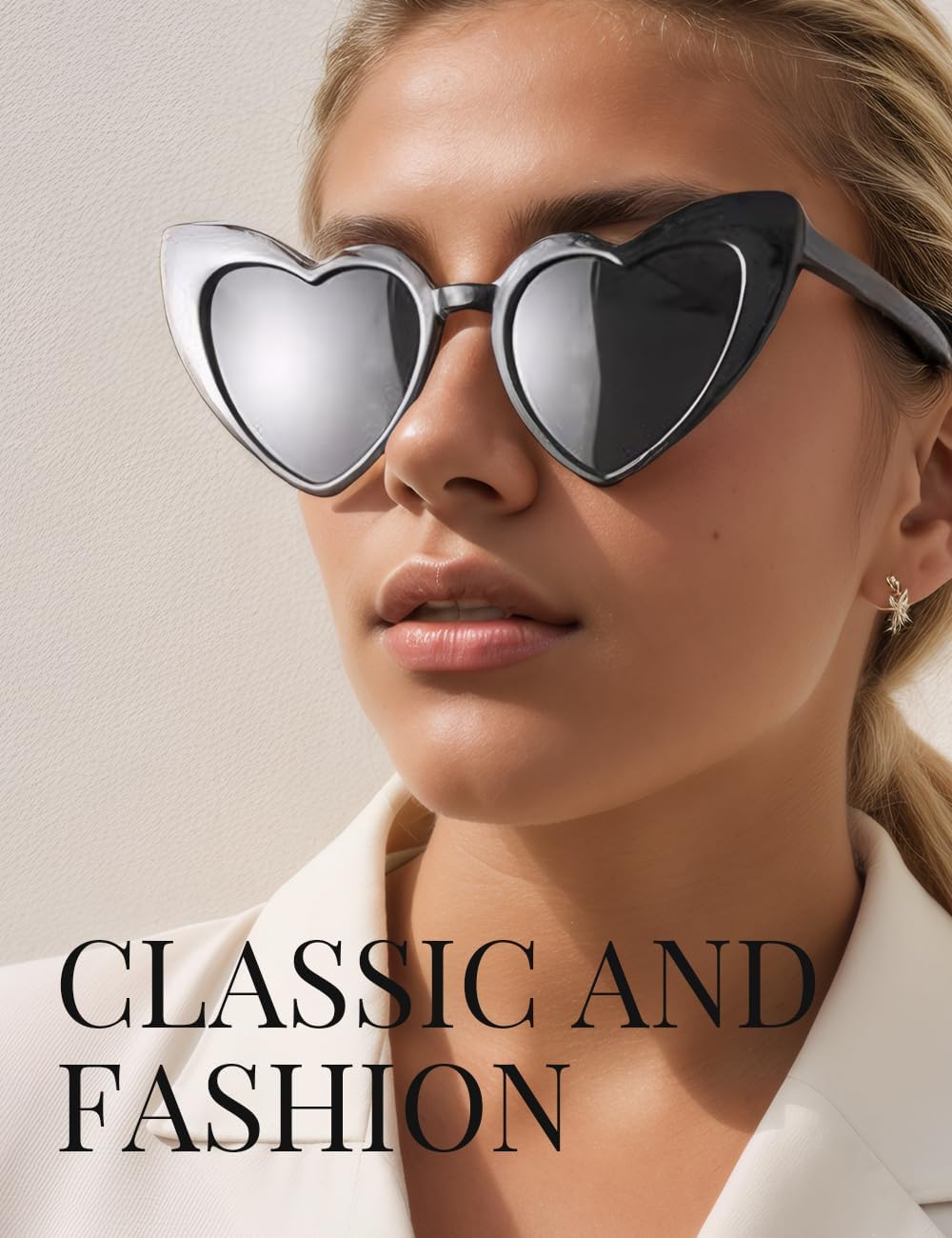 8 Pack Heart Sunglasses Vintage Cat Eye Heart Glasses Retro Bachelorette Bride Sunglasses Bulk for Women