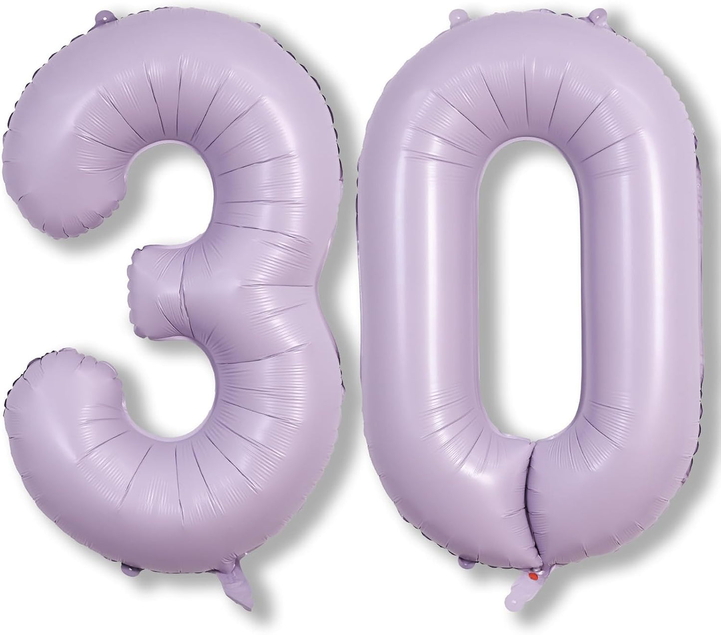 30th Birthday Balloons Pastel Purple for Women, 40 Inch Giant Dusty Light Purple Mylar Foil Number 30 Balloons Kit, Lilac Helium 30 Balloons for Thirty Anniversary New Year Party Decorations Supplies