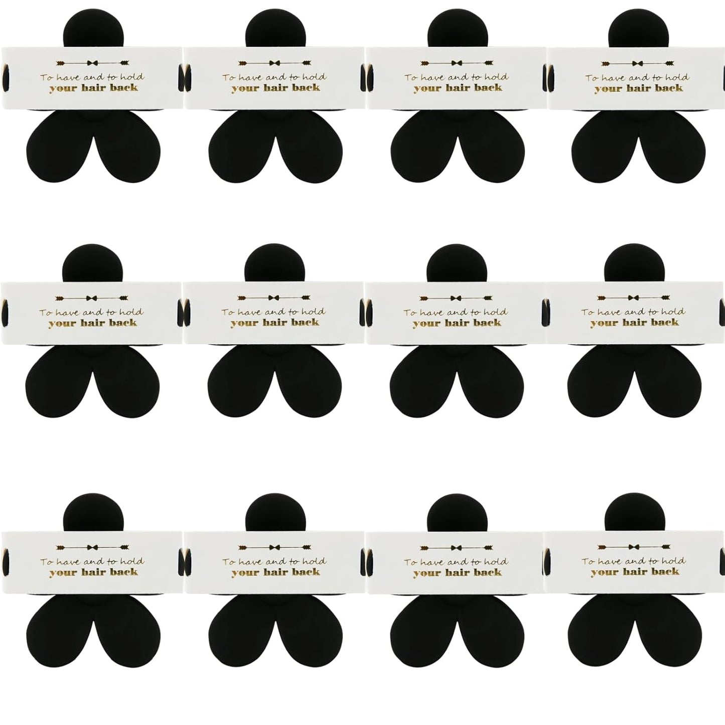 Hair Clip, Bridesmaid Proposal Gifts Flower Hair Claws Bachelorette Clip 12pcs Large Matte Black Hair Claw Clips Teen Girls Trendy Stuff Cute Hair Clips for Wedding Party Favors