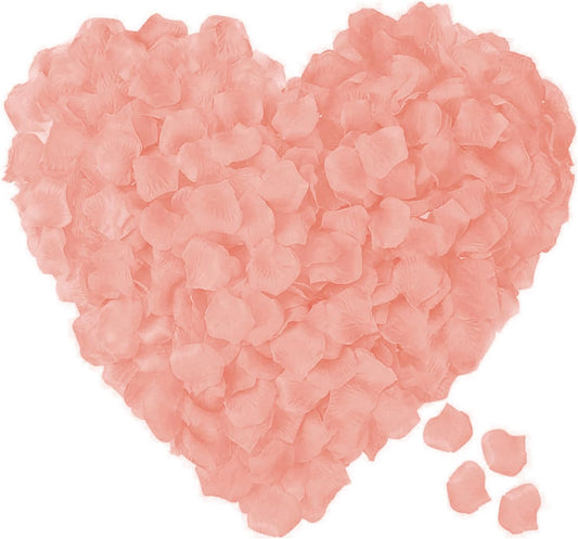 ocharzy 1000pcs Separated Champagne Like Pink, Rose Petals for Romantic Night,Wedding,Proposal Anniversary Flower Decorations