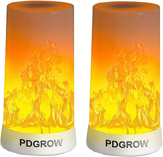 LED Flame Effect Light, Flame Lamp 4 Modes USB Rechargeable Fire Lights Indoor Campfire Outdoor Decorative Lantern Hanging Lamps Fireplace Romantic Light for Home Party Camping Bar