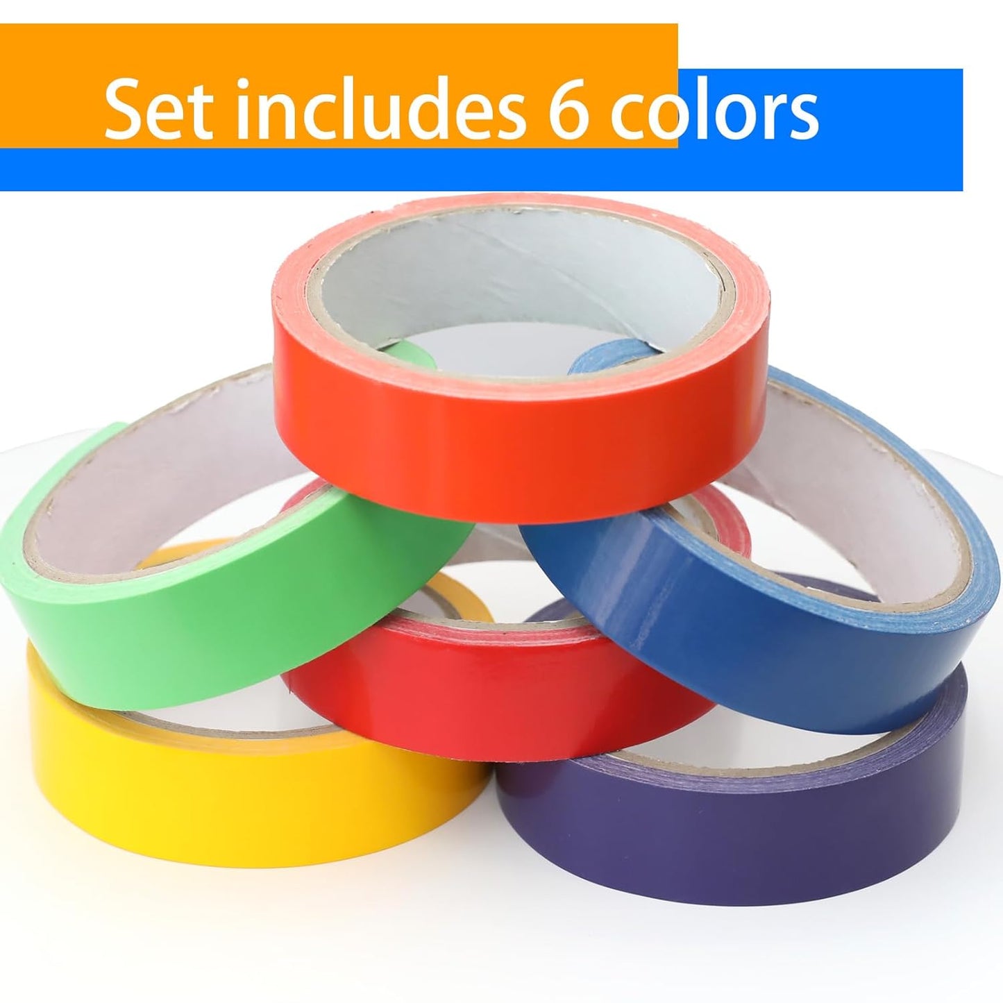Colored Duct Tape - 1 Inch x 10 Yards per Rolls,Multi-Color Duct Tapes, Rainbow Colored Duct Tape Great for DIY Art Home School Office Assorted Colors