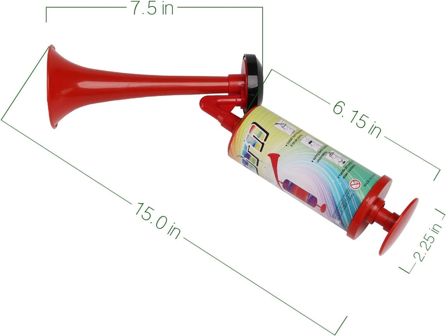 Boat Air Horn Air Horns for Safety for Wild Animals Portable Air Pump Horn Sports and Marine Signal Safety Horn Party Air Horn(ABS large handheld horn 2PCS)