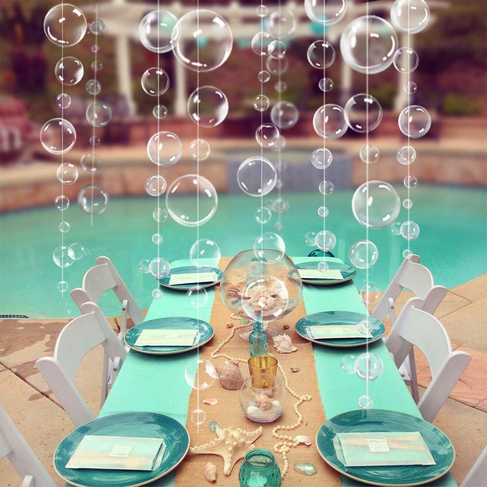 Decor365 Under the Sea Party Decorations White Bubble Garlands Little Mermaid Birthday Decorations