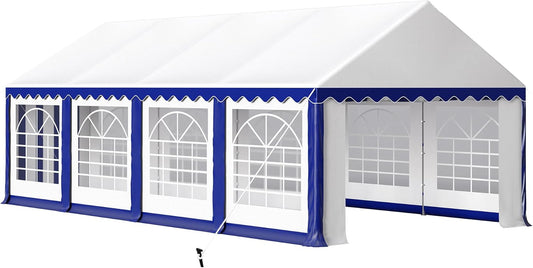 HERA'S PALACE 13'x 26' Outdoor Tents for Parties Large Canopy Tent with 10 Removable Sidewalls Heavy Duty Party Tent for Graduation Wedding and Birthday (Blue)