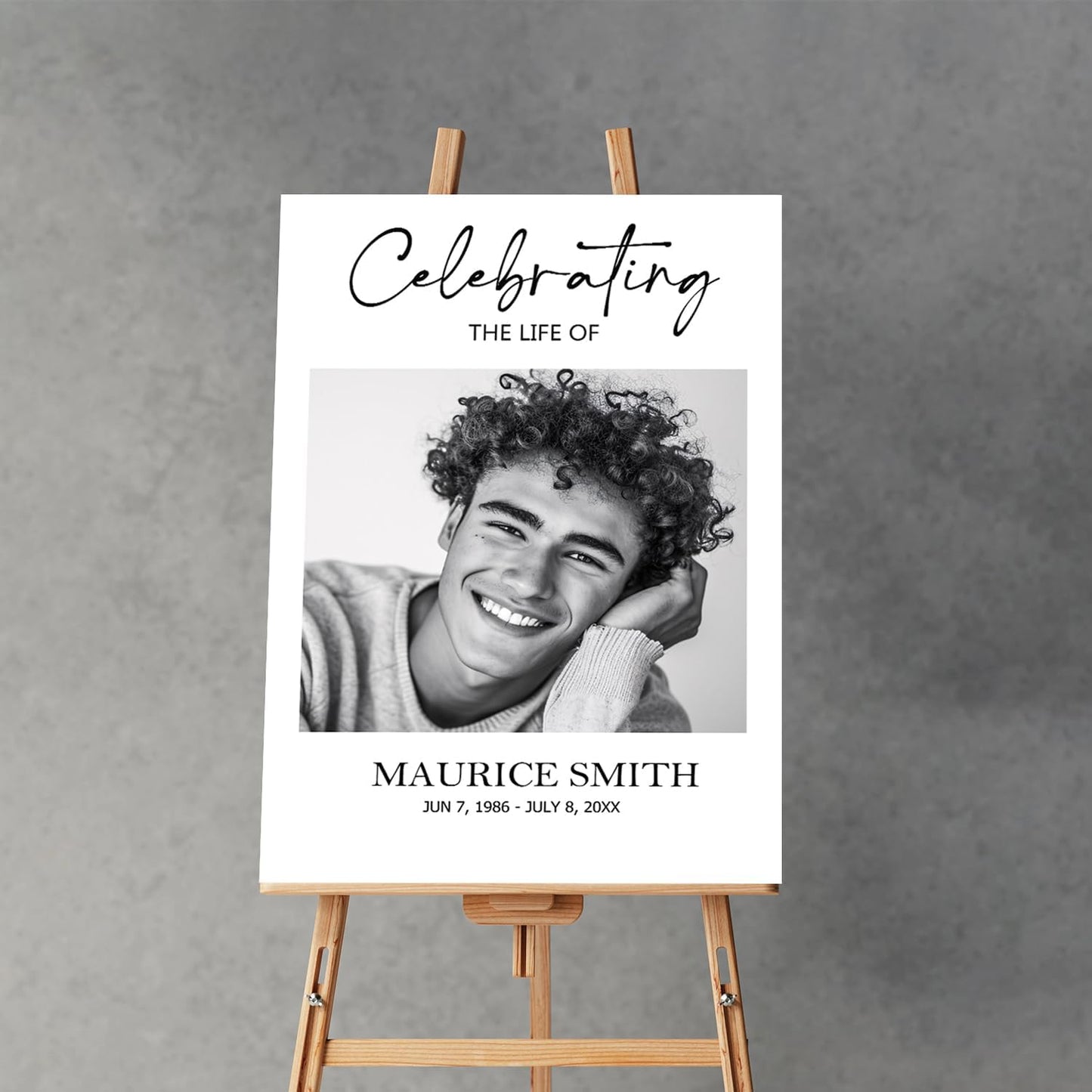 Personalized Funeral Welcome Sign, Celebration of Life Decoration, Modern Funeral Sign, Memorial Sign, Funeral Decor, Celebration of Life Welcome Sign, Celebration of Life Decoration, Funeral program