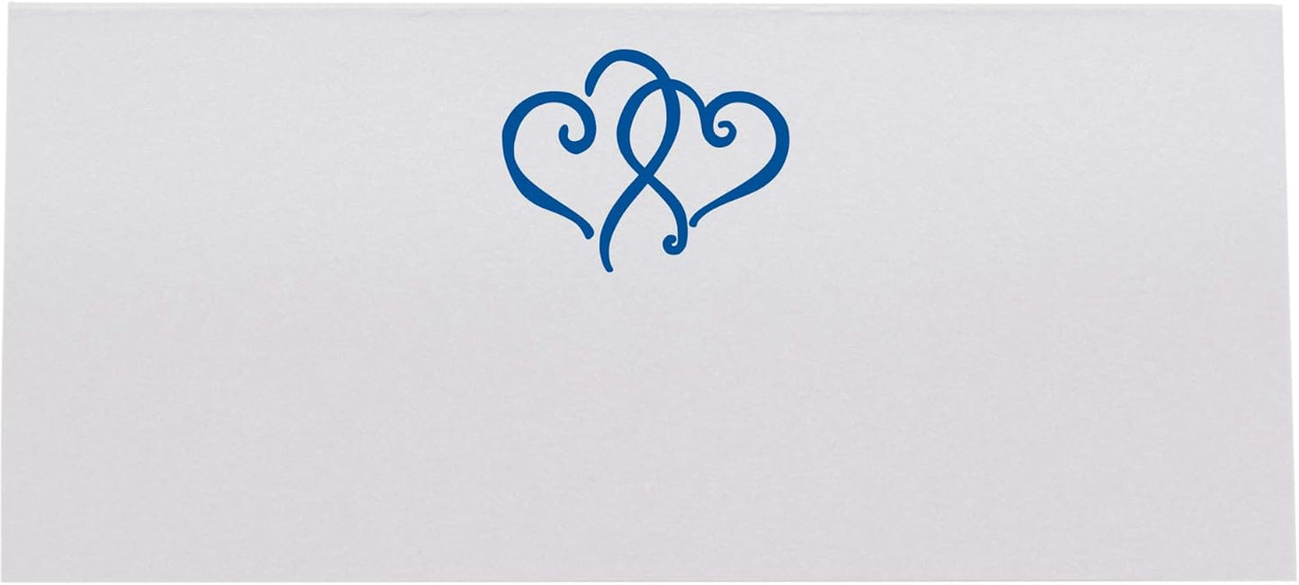 Linked Hearts Printable Place Cards, Royal Blue (Choose Color), Set of 60 (10 Sheets), Laser & Inkjet Printers - Wedding, Party, Dinner, and Special Events - Made in the USA