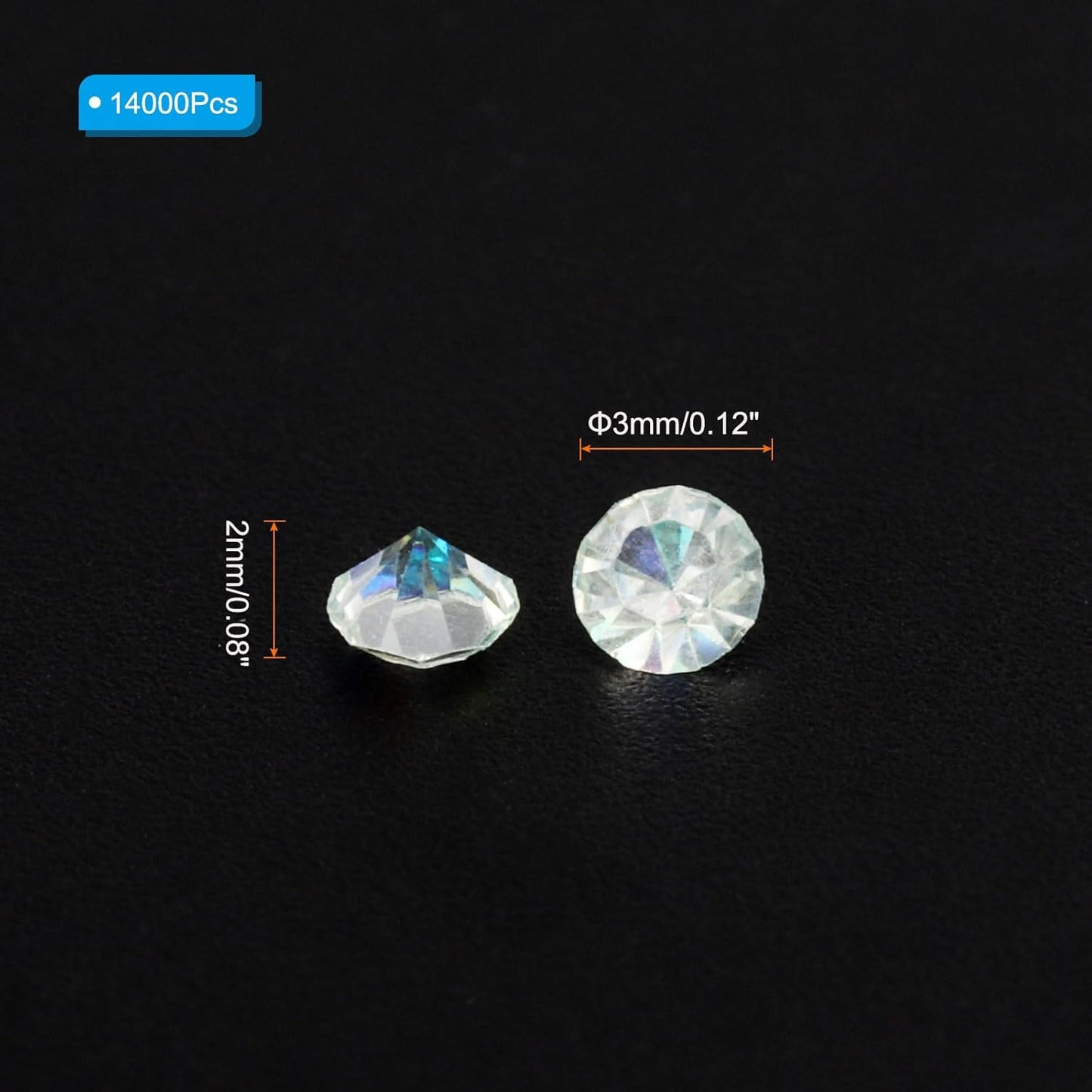 PATIKIL 14000Pcs Wedding Table Scatter Confetti Crystals 3mm Acrylic Diamonds Vase Fillers Gems for Table Centerpiece Decorations Bridal Shower Party, Mint Green AB