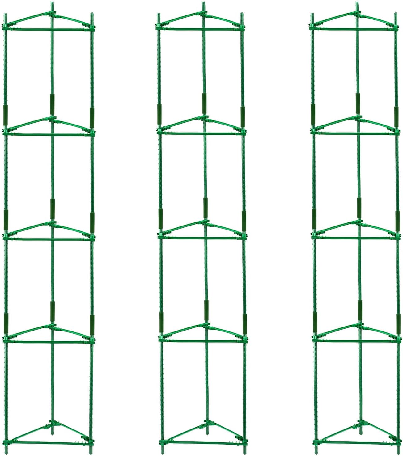 Orgrimmar Tomato Cages Garden Plant Support Stakes Outdoor Vegetable Trellis for Vertical Climbing Plant Up to 63“,3 Packs
