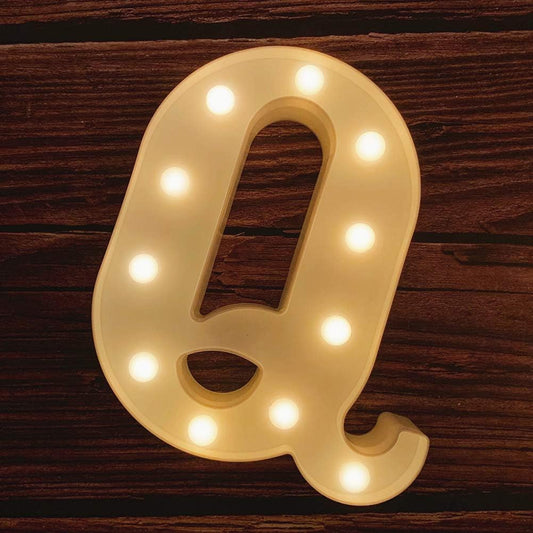 MUMUXI Marquee Light Up Letters | Large Light Up Numbers | Battery Powered and Bright with Every Letter of The Alphabet | for Wedding, Birthday, Party, Celebration, Christmas or Home Decoration (Q)