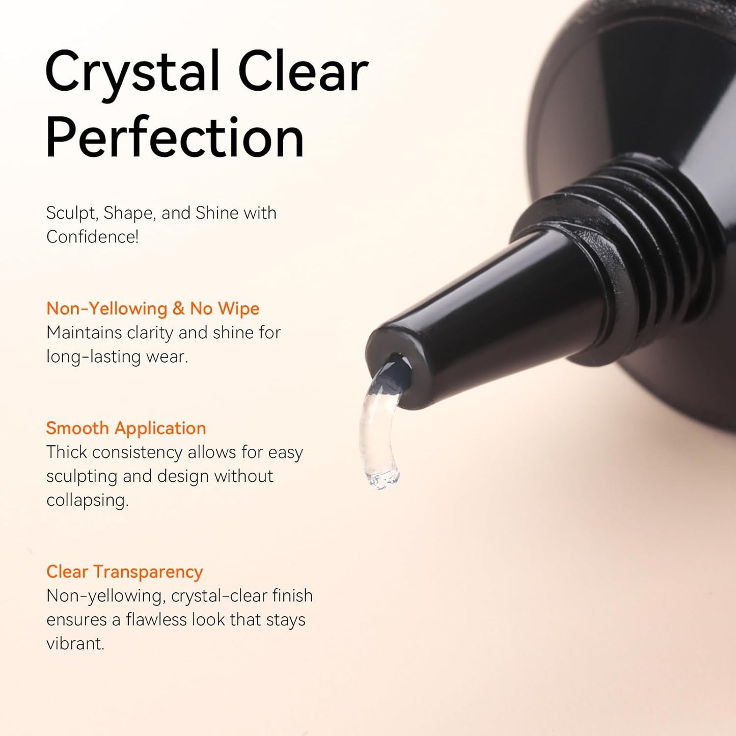 Makartt 3D Gel Nail Art: 2 Pcs 15g Nail Sculpting DIY No Wipe 3D Molding Gel for Nails Decoration, Manicure Sculpture Nails