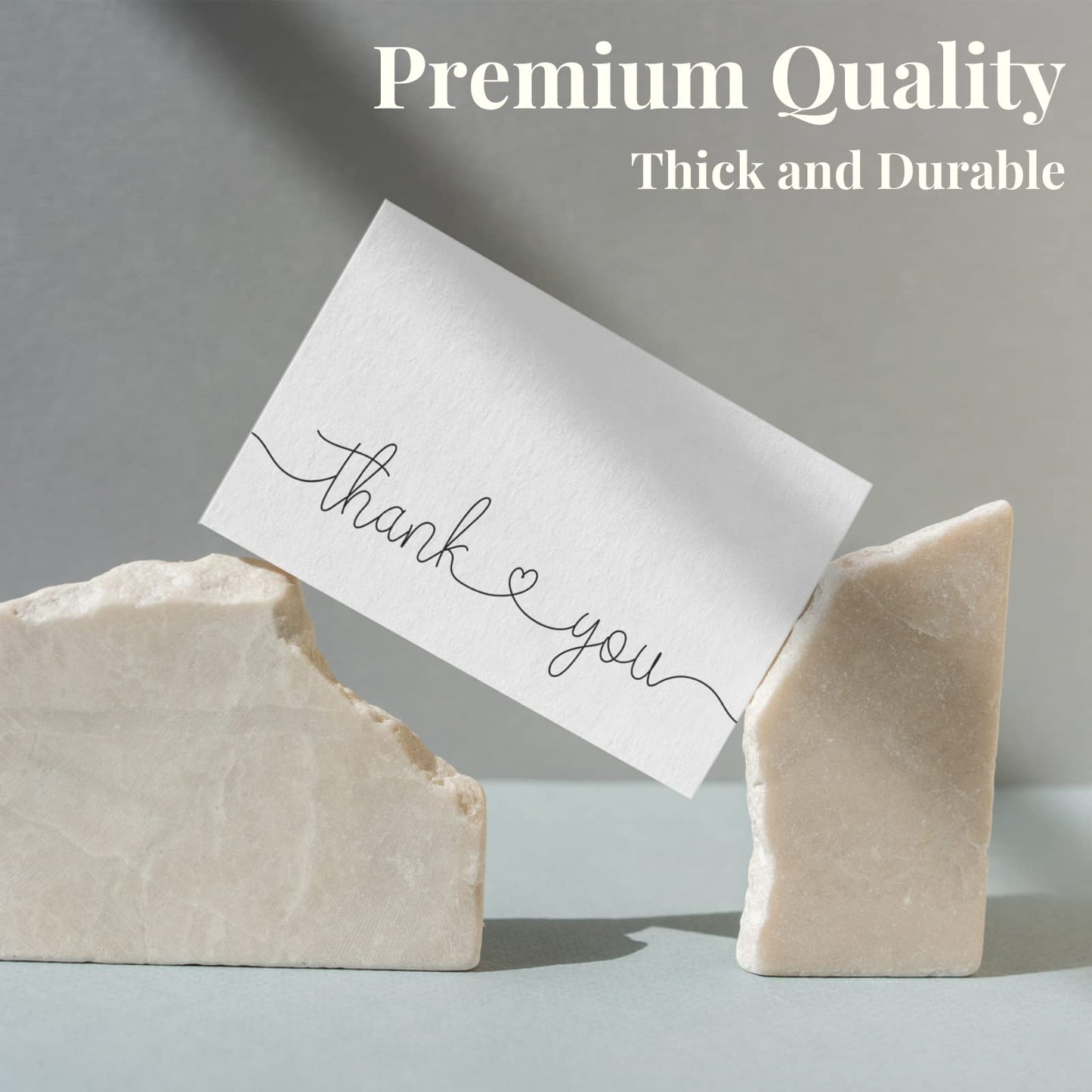 Thank You Cards with Kraft Envelopes and Stickers, Bulk Pack of 20, 4x6 Inch Professional Looking