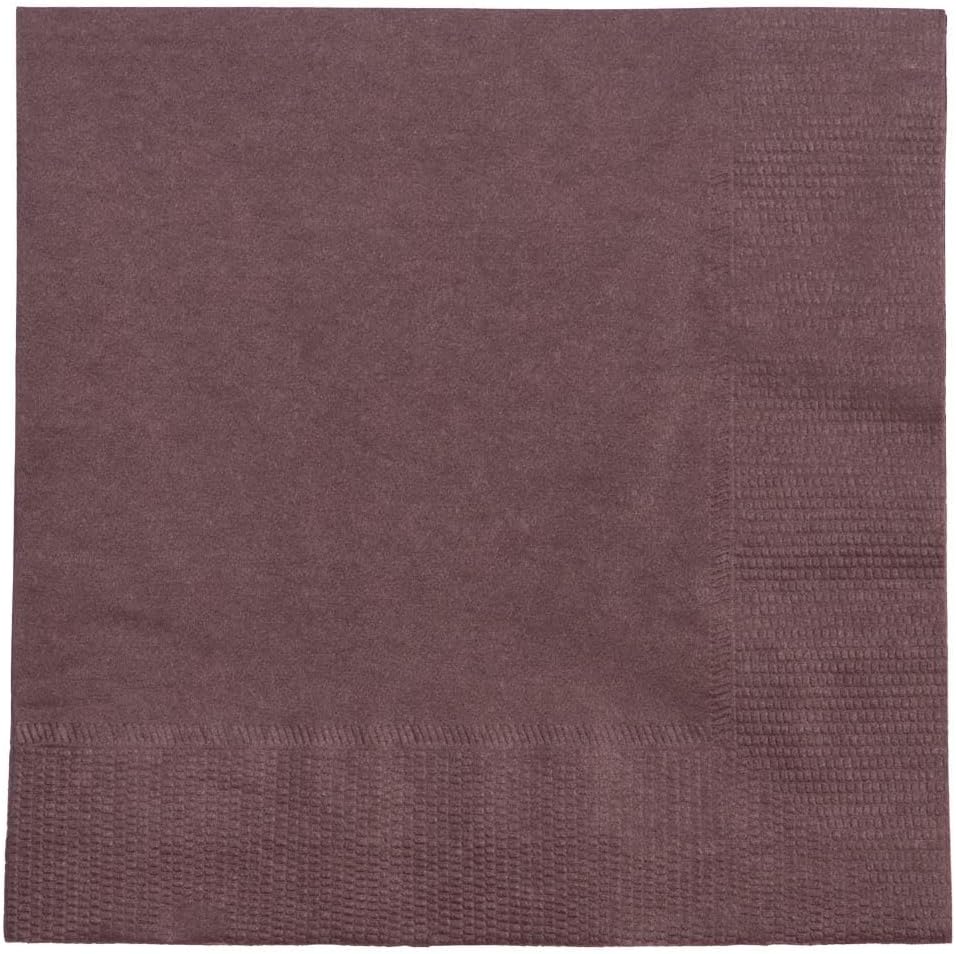 JAM PAPER Small Beverage Napkins - 5 x 5 - Burgundy - 50/Pack