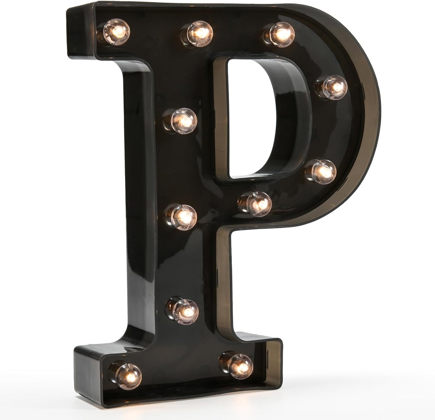 Light Up Black Alphabet Marquee Letters Sign LED Marquee Number Lights Sign for Night Light Home Bar Christmas Lamp Birthday Party Wedding Decoration P