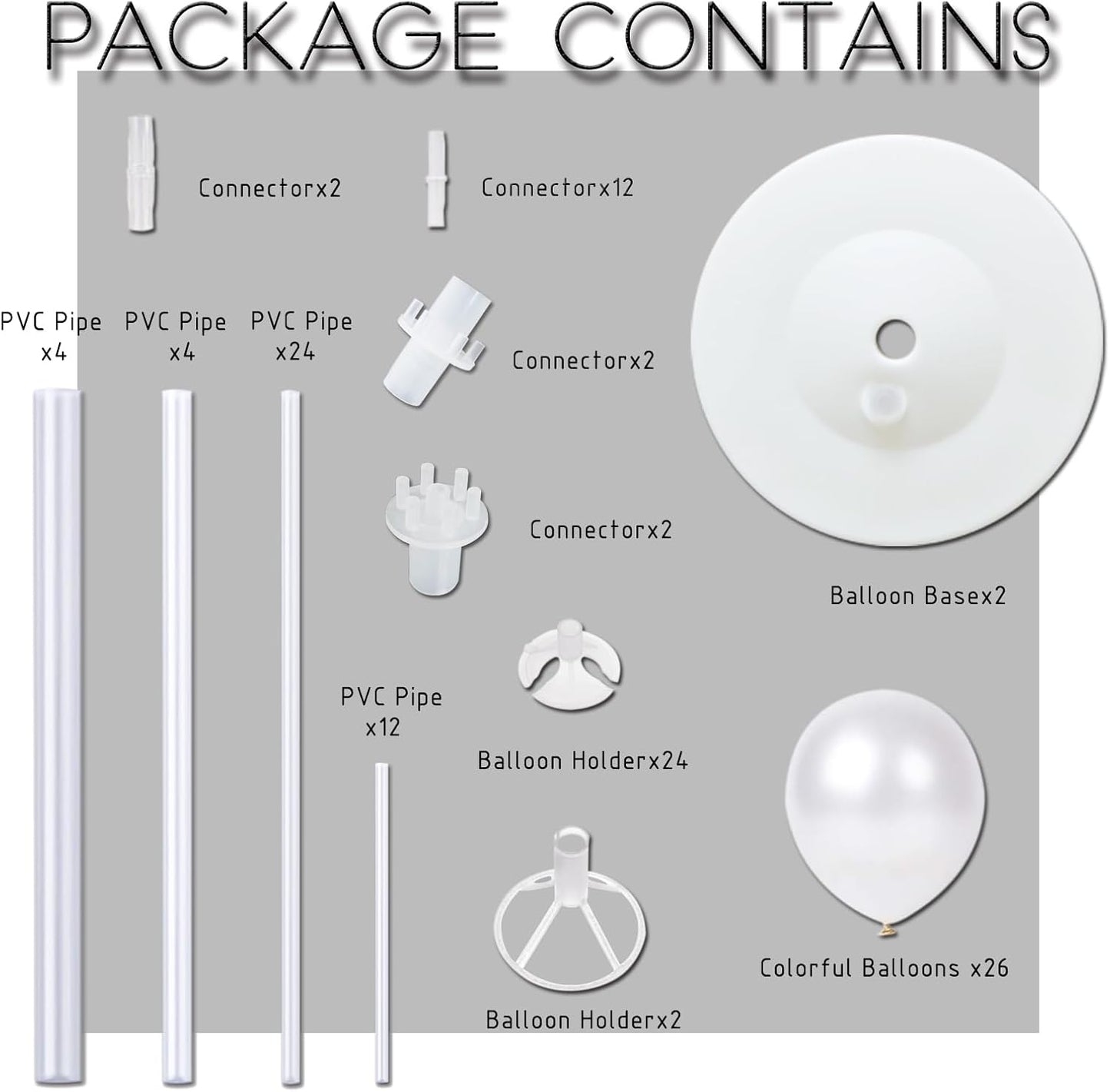 Balloon Column Stand Kit,Set of 2 Pink Purple Balloons Metallic&Confetti,Adjustable Balloon Sticks Holder with Base,Design for Unisex Adults&Children Birthday, Wedding, Baby Shower, Graduation Party