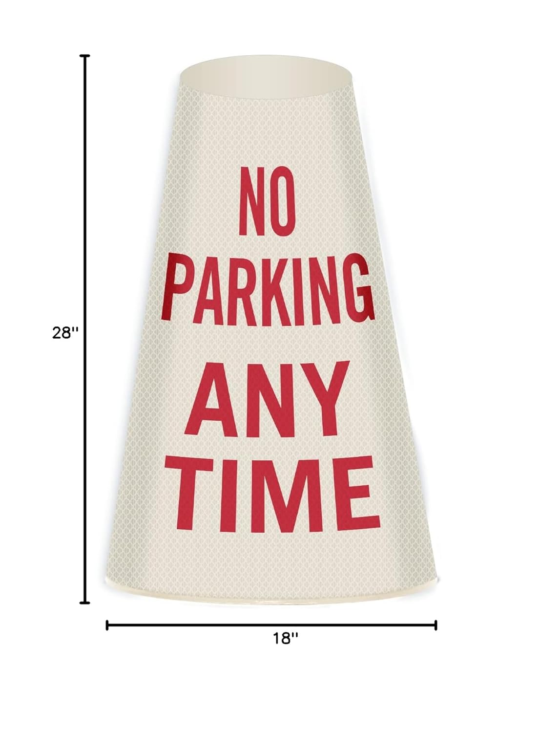SmartSign “No Parking Any Time” Bright Reflective Cone Message Sleeve, [Cone Not Included]