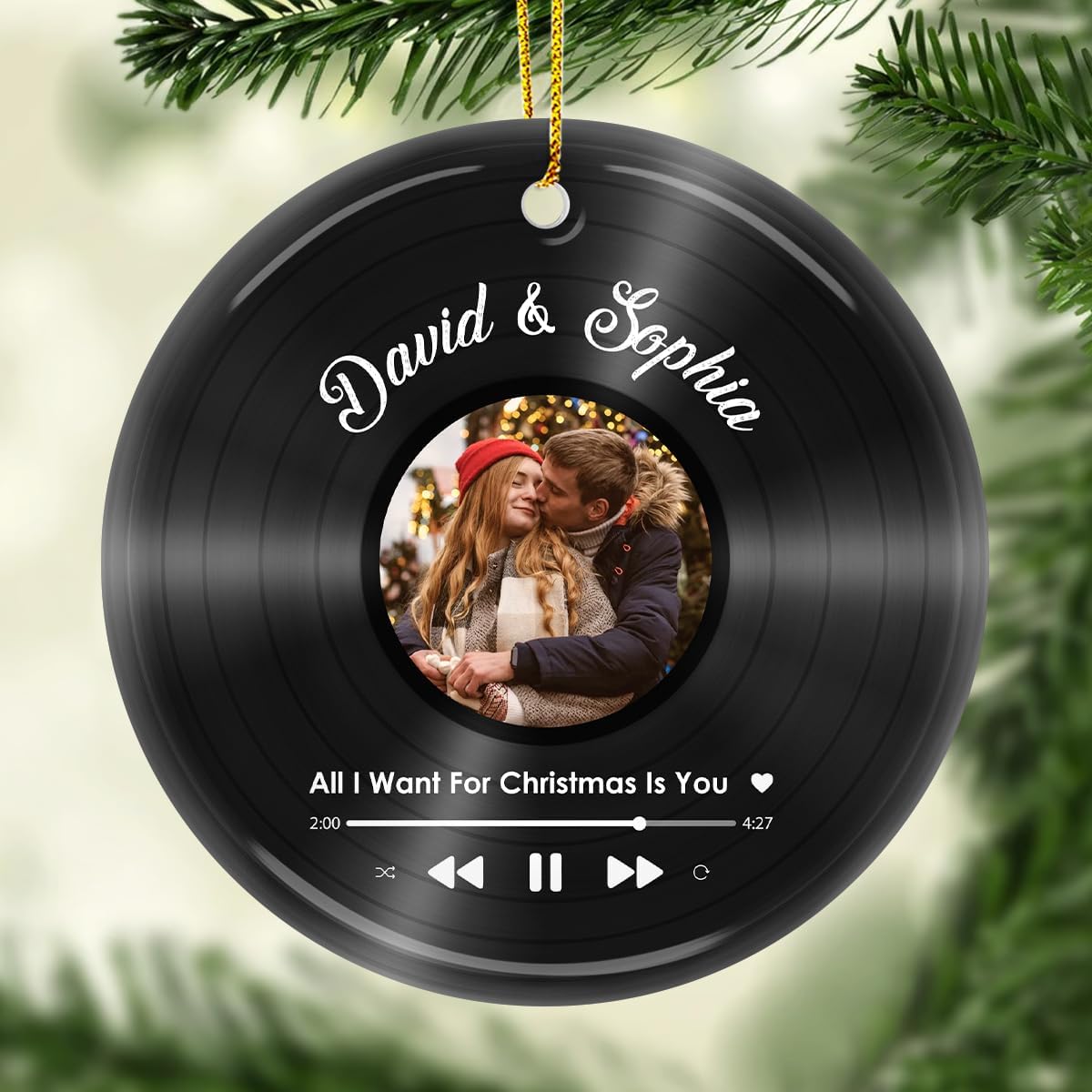 Pawfect House All I Want for Christmas is You, Personalized Ceramic Christmas Ornaments, Christmas Couples Gifts, Anniversary, Wedding, Birthday Decorations Gifts for Boyfriend, Girlfriend