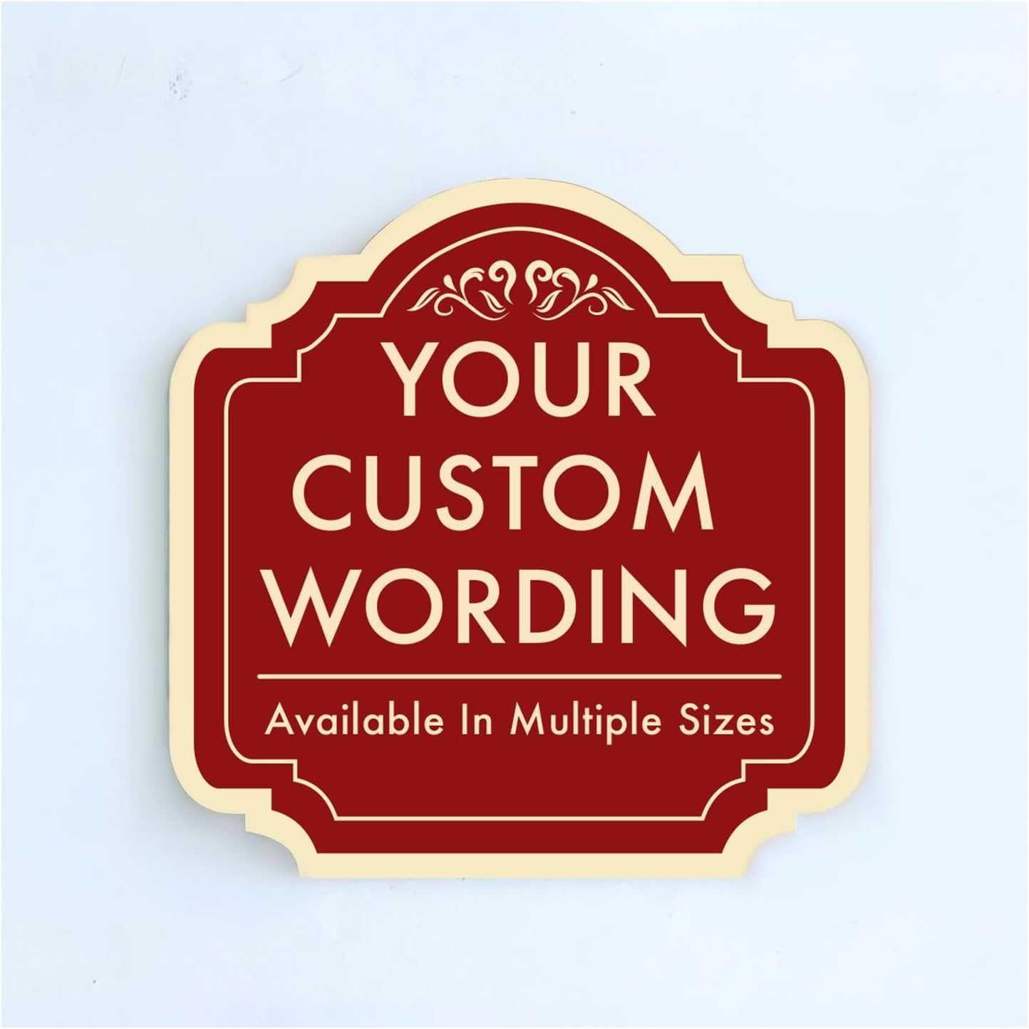 Custom Personalized Red Brick Style 12x12inch Outdoor Aluminum Driveway Signs, Weatherproof