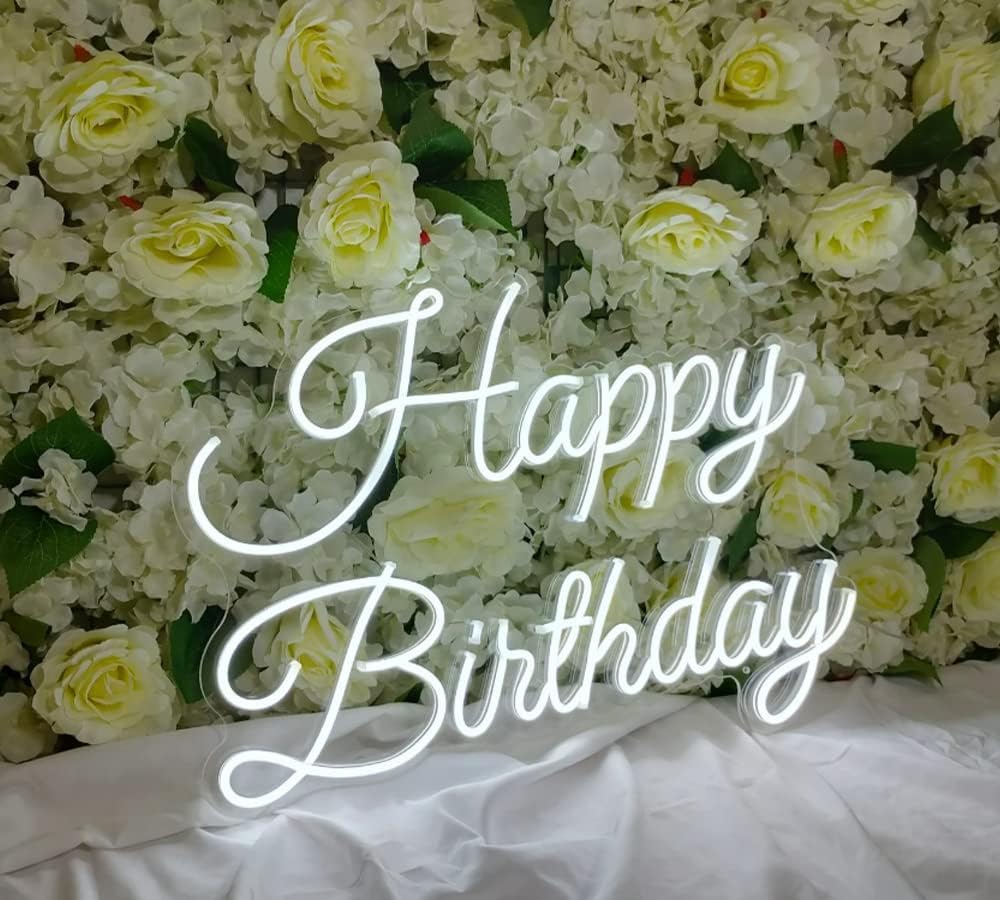 LED Neon Sign Night Light for Wall Party Décor Bedroom Room Bar Wedding Home Birthday Art Decoration Christmas with USB Chain Light modulator 5v (lets party blue)