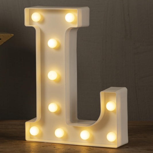 HXWEIYE Light Up Letters L, LED Marquee Letters Lights Sign 26 Alphabet and 10 Number Big Lights Letter for Party Birthday Bar Battery Powered Christmas Decor Letter Lights (Warm White)