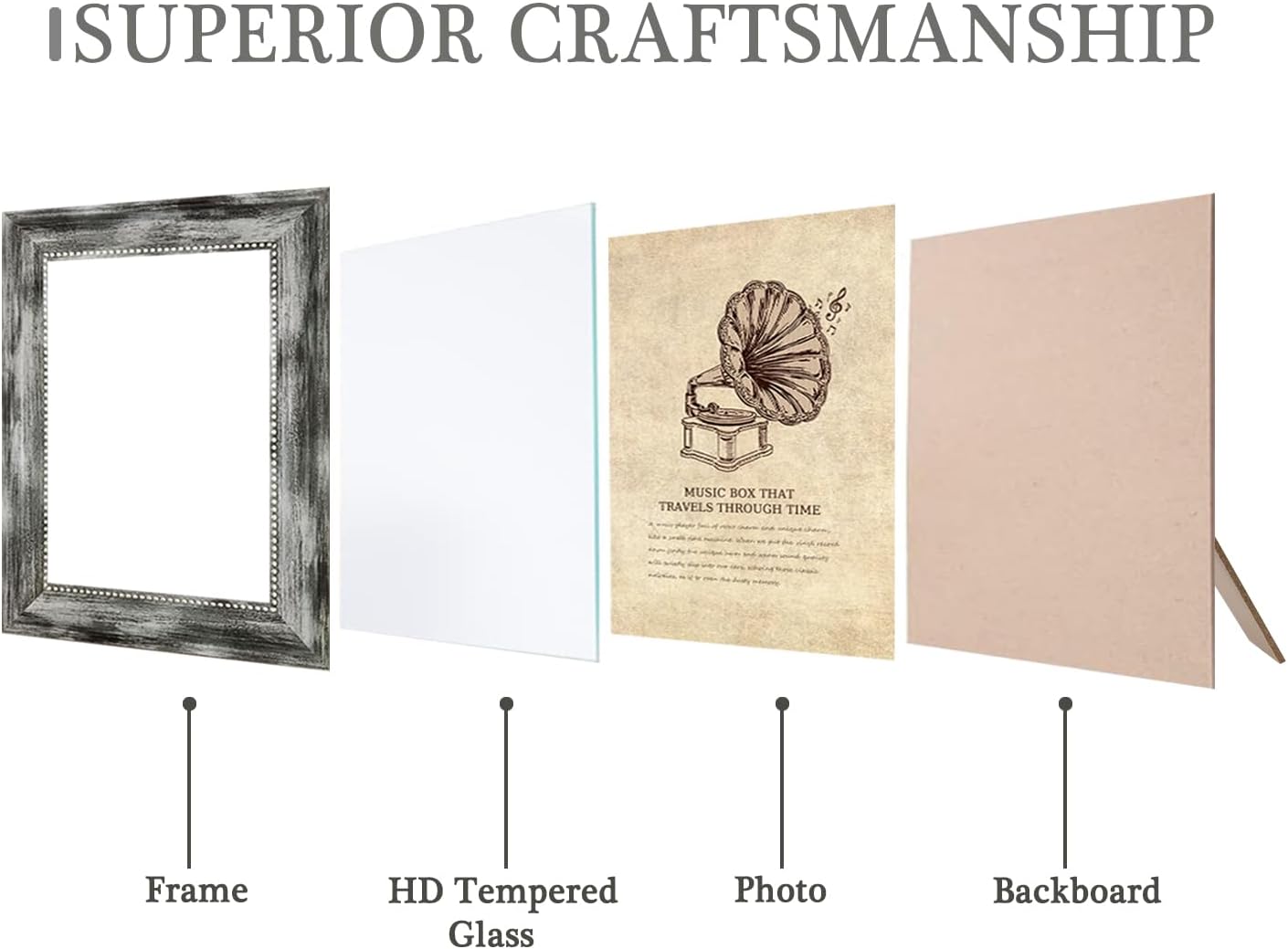 5x5 Picture Frame with Real Glass, 4 set Ornate Vintage Picture Frames for Wall or Tabletop Display, 5 x 5 photo Frame for Wall home best gift