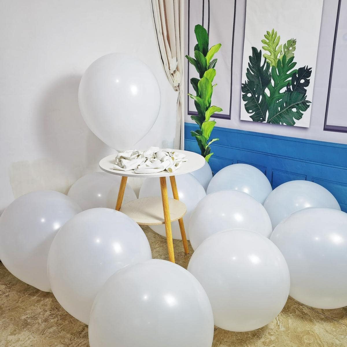 90 Pack White Balloons 18 inch White Latex Party Balloon Bulk for Various Party Events Decorations