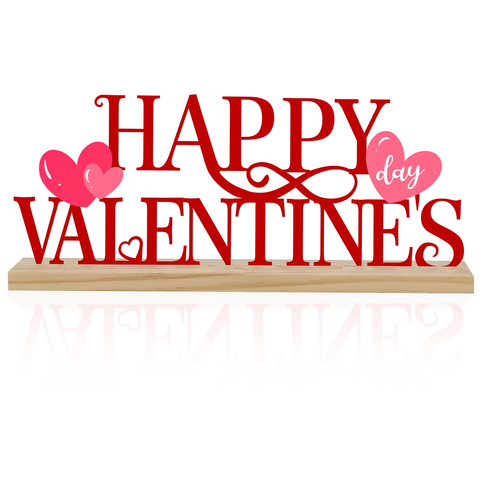 COCHIE Metal Happy Valentine's Day Sign, Valentines Day Decorations for Home, Party, Shelf, Mantel