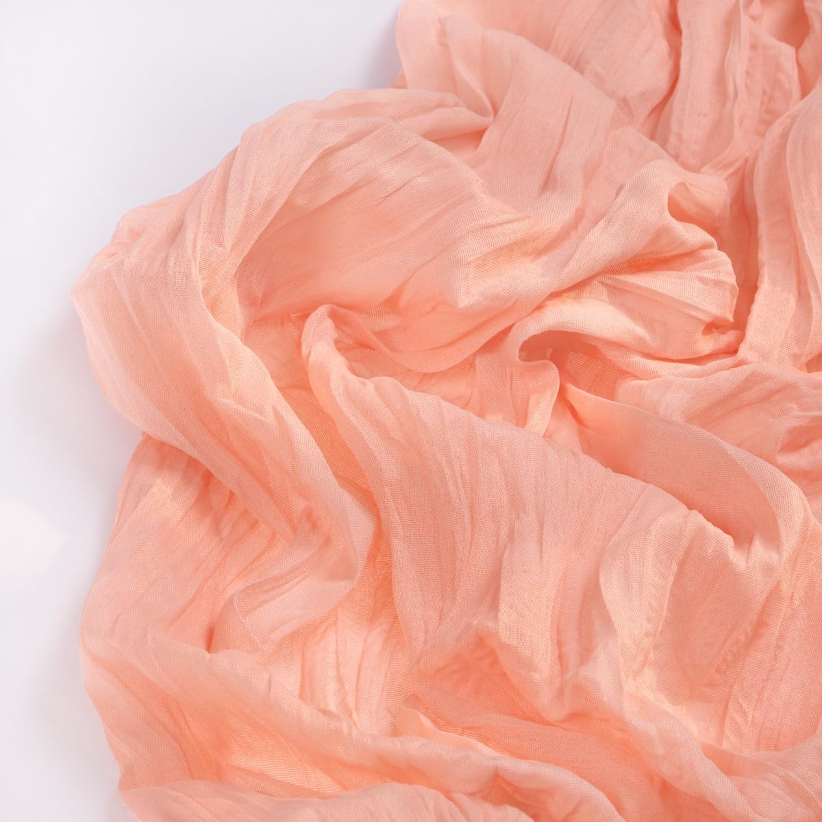 Coral Pink Cheesecloth Table Runner Fall Table Runner Boho Gauze 120 Inches Coral Cheese Cloth Fall Table Decorations for Thanksgiving Wedding Bridal Baby Shower Tea Party Decor