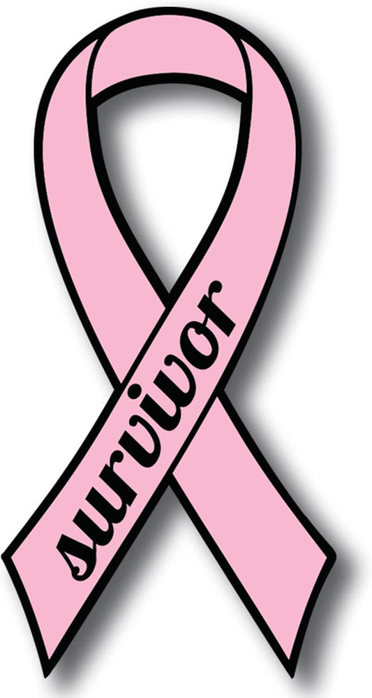 Magnet Me Up: Breast Cancer Survivor Pink Ribbon Magnet Decal - 3.5x7 Inches, Heavy-Duty Automotive Magnet for Car, Truck, SUV - Show Support and Raise Awareness with This Meaningful Auto Magnet
